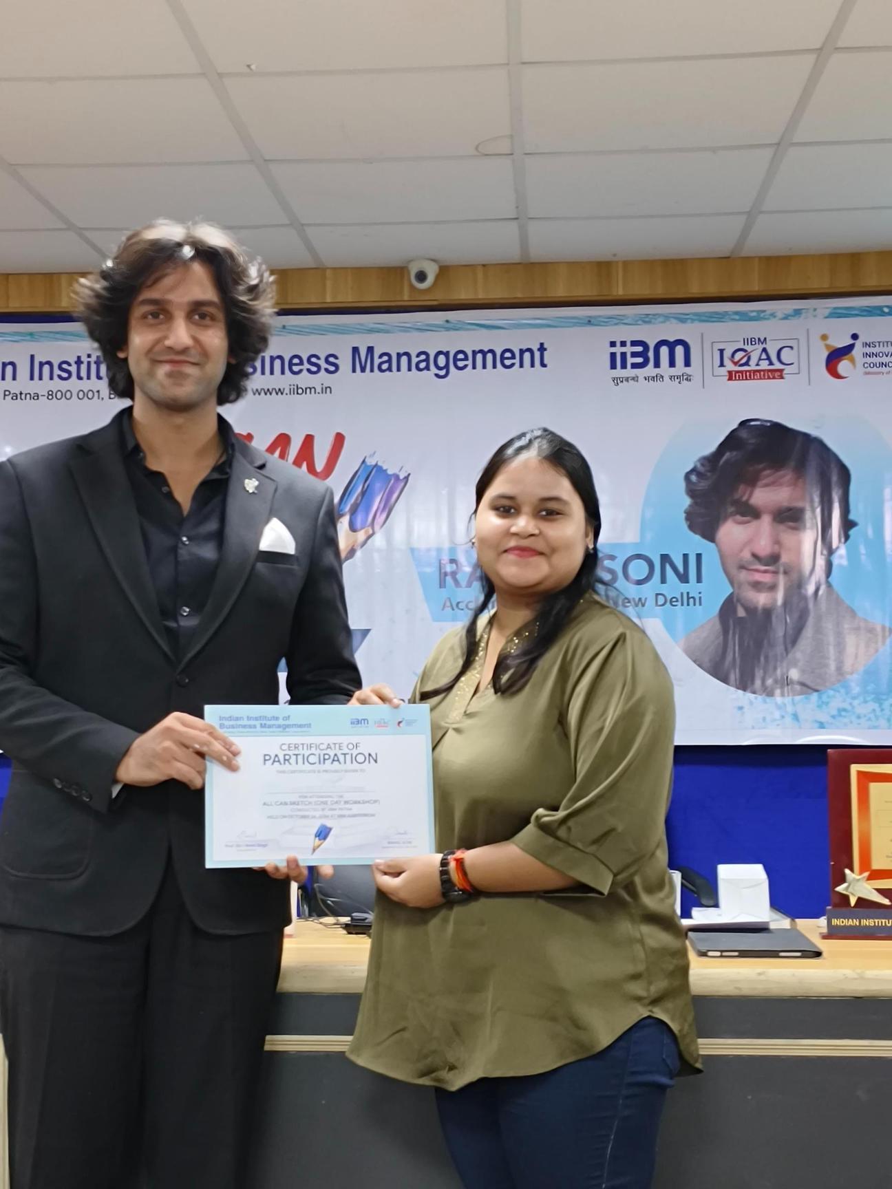 Rahul Soni Conducts “All Can Sketch” Workshop for PGDM, BBA, BCA & MAMC Students at IIBM and ZHI Patna